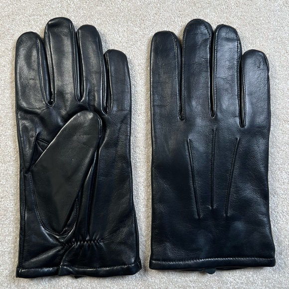 Wilsons Leather Gloves Black Leather Cashmere Lined Soft Men's XL - Picture 2 of 5